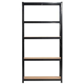 2x Regał metalowy garażowy 90x30x180 czarny