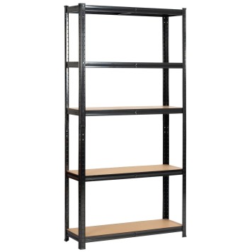 2x Regał metalowy garażowy 90x30x180 czarny