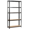 2x Regał metalowy garażowy 90x30x180 czarny