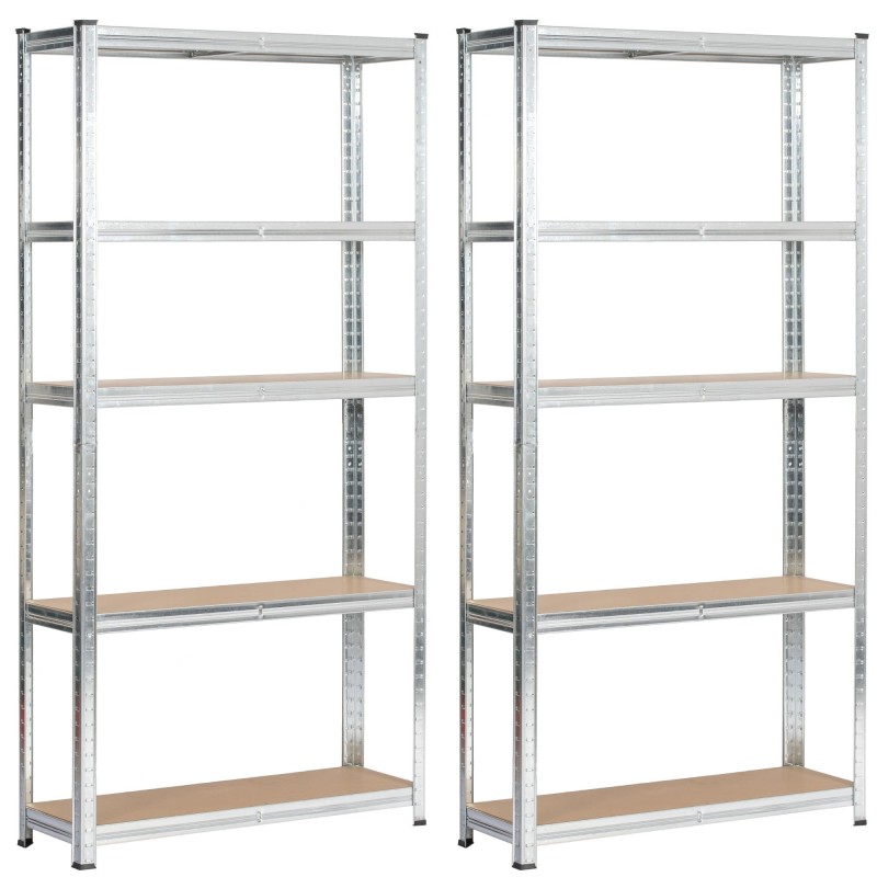 2x REGAŁ METALOWY 90x30x180 SREBRNY 2x REGAŁ METALOWY 90x30x180 SREBRNY