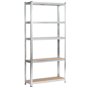 2x REGAŁ METALOWY 90x30x180 SREBRNY