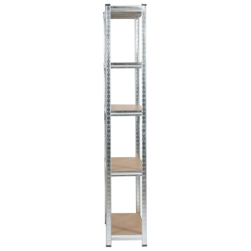 2x REGAŁ METALOWY 90x30x180 SREBRNY