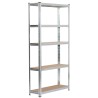 2x REGAŁ METALOWY 90x30x180 SREBRNY