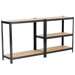 REGAŁ METALOWY 90x40x180 CZARNY