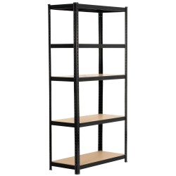 REGAŁ METALOWY 90x40x180 CZARNY