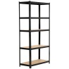 REGAŁ METALOWY 90x40x180 CZARNY