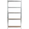 REGAŁ METALOWY 90x40x180 SREBRNY