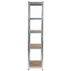 REGAŁ METALOWY 90x40x180 SREBRNY