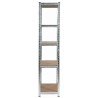REGAŁ METALOWY 90x40x180 SREBRNY