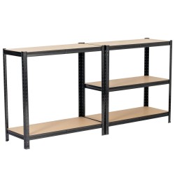 2x REGAŁ METALOWY 90x40x180 CZARNY