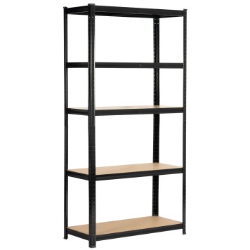 2x REGAŁ METALOWY 90x40x180 CZARNY