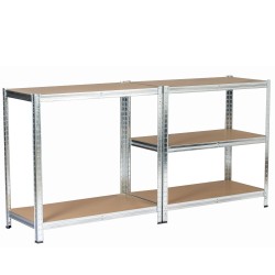 2x REGAŁ METALOWY 90x40x180 SREBRNY