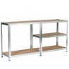 2x REGAŁ METALOWY 90x40x180 SREBRNY