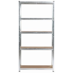 2x REGAŁ METALOWY 90x40x180 SREBRNY