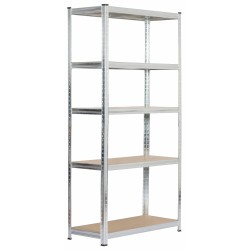 2x REGAŁ METALOWY 90x40x180 SREBRNY