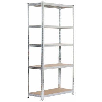 2x REGAŁ METALOWY 90x40x180 SREBRNY