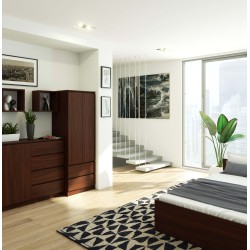 SZAFA STAR S 60 cm 2 DRZWI 2 SZUFLADY WENGE