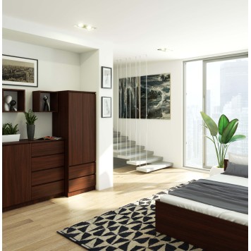 SZAFA STAR S 60 cm 2 DRZWI 2 SZUFLADY WENGE