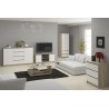 SZAFA STAR S 60 cm 2 DRZWI 2 SZUFLADY PK SONOMA / BIAŁA