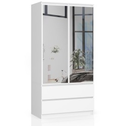 SZAFA S90 2D 2SZ 2 LUSTRO CLP PK BIAŁY