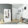 SZAFA S90 2D 2SZ 2 LUSTRO CLP PK BIAŁY