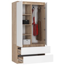 SZAFA S90 2D 2SZ CLP PK SONOMA / BIAŁY