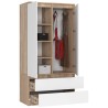 SZAFA S90 2D 2SZ CLP PK SONOMA / BIAŁY