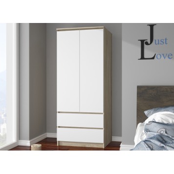 SZAFA S90 2D 2SZ CLP PK SONOMA / BIAŁY