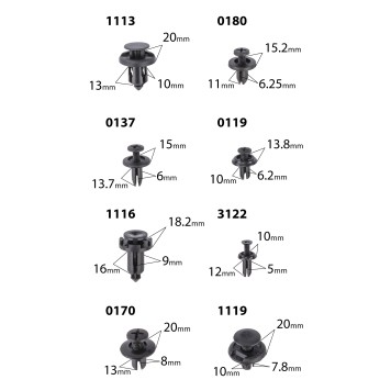 Klipsy samochodowe 635el. RTKST0100