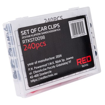 Klipsy samochodowe 245el. RTKST0098