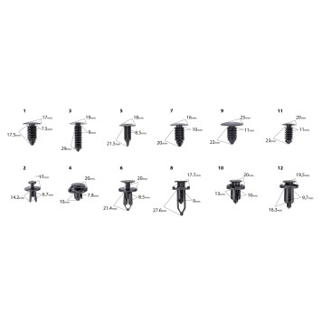 Klipsy samochodowe 245el. RTKST0098