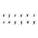 Klipsy samochodowe 245el. RTKST0098