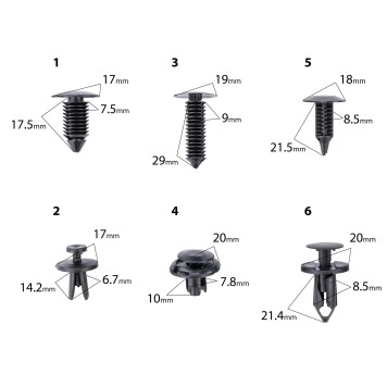 Klipsy samochodowe 245el. RTKST0098