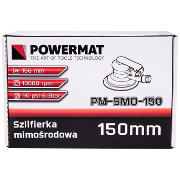 Pneumatyczna szlifierka oscylacyjna mimośrodowa PM-SMO-150P + 12x PAPIER