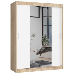 SZAFA PRZESUWNA 150cm CLP SONOMA / BIAŁA