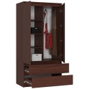 SZAFA S 90 cm 2 DRZWI 2 SZUFLADY PK WENGE