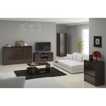 SZAFA S 90 cm 2 DRZWI 2 SZUFLADY PK WENGE