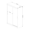 SZAFA PRZESUWNA 150 cm CLP MONO BIAŁA