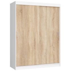 SZAFA PRZESUWNA 150 cm CLP MONO BIAŁA/SONOMA