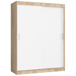 SZAFA PRZESUWNA 150 cm CLP MONO SONOMA/BIAŁA