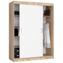 SZAFA PRZESUWNA 150 cm CLP MONO SONOMA/BIAŁA