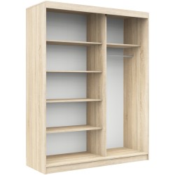 SZAFA PRZESUWNA 150 cm CLP MONO SONOMA/BIAŁA