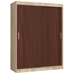 SZAFA PRZESUWNA 150 cm CLP MONO SONOMA/WENGE