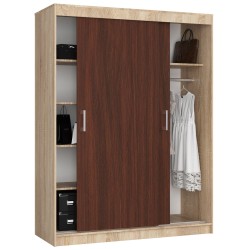 SZAFA PRZESUWNA 150 cm CLP MONO SONOMA/WENGE