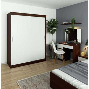 SZAFA PRZESUWNA 150 cm CLP MONO WENGE/BIAŁA