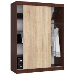 SZAFA PRZESUWNA 150 cm CLP MONO WENGE/SONOMA