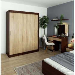 SZAFA PRZESUWNA 150 cm CLP MONO WENGE/SONOMA