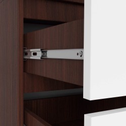 SZAFA S 90 cm 2 DRZWI 2 SZUFLADY PK WENGE / BIAŁA