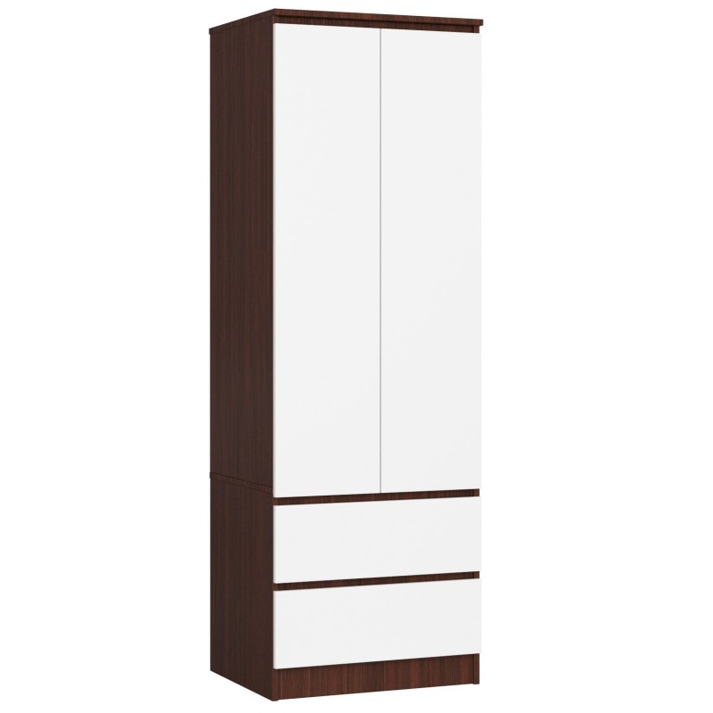 SZAFA STAR S 60 cm 2 DRZWI 2 SZUFLADY WENGE / BIAŁA