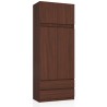 SZAFA Z NADSTAWKĄ S 90 cm 2 DRZWI 2 SZUFLADY PK WENGE